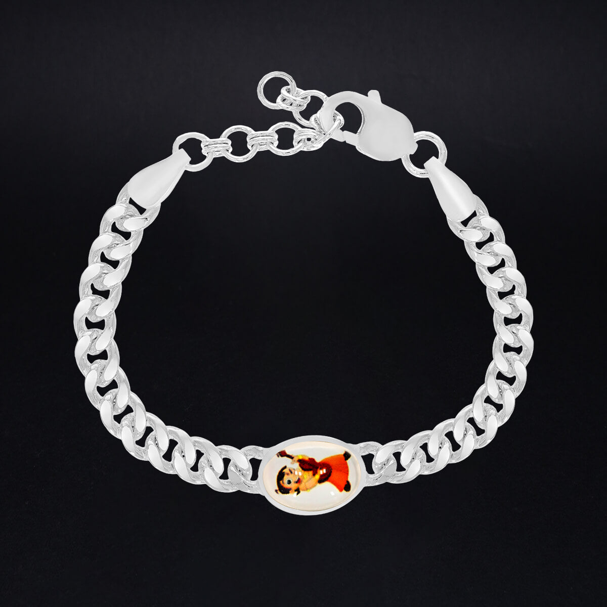 Dazzling Chotta Bhim Silver Bracelet for Kids