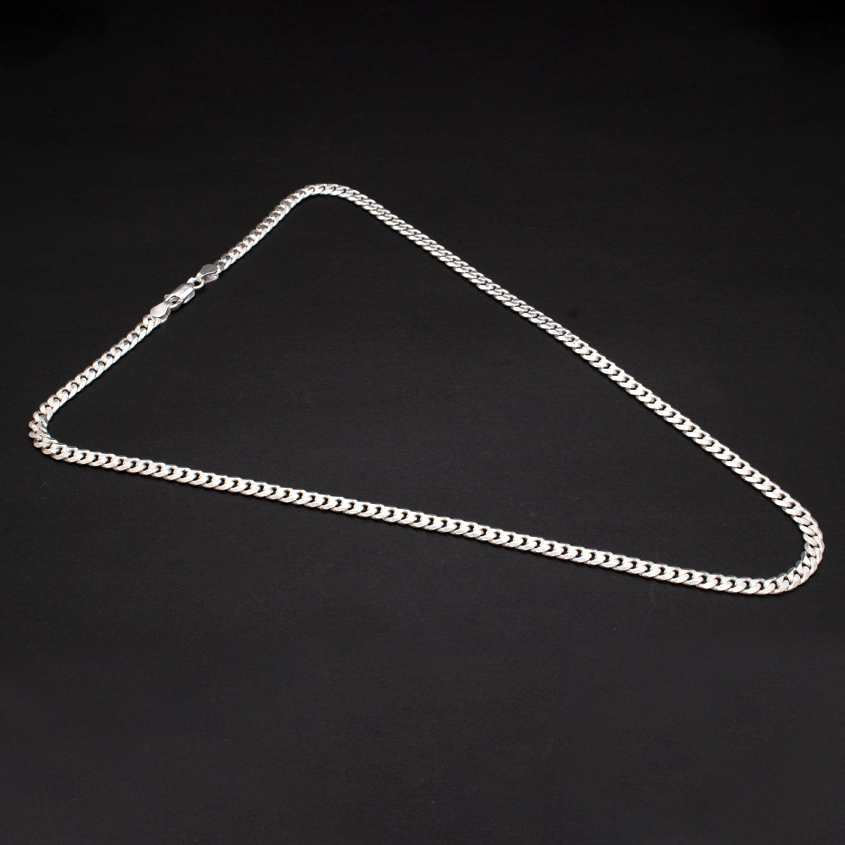 Interlocked Silver Mens Chain