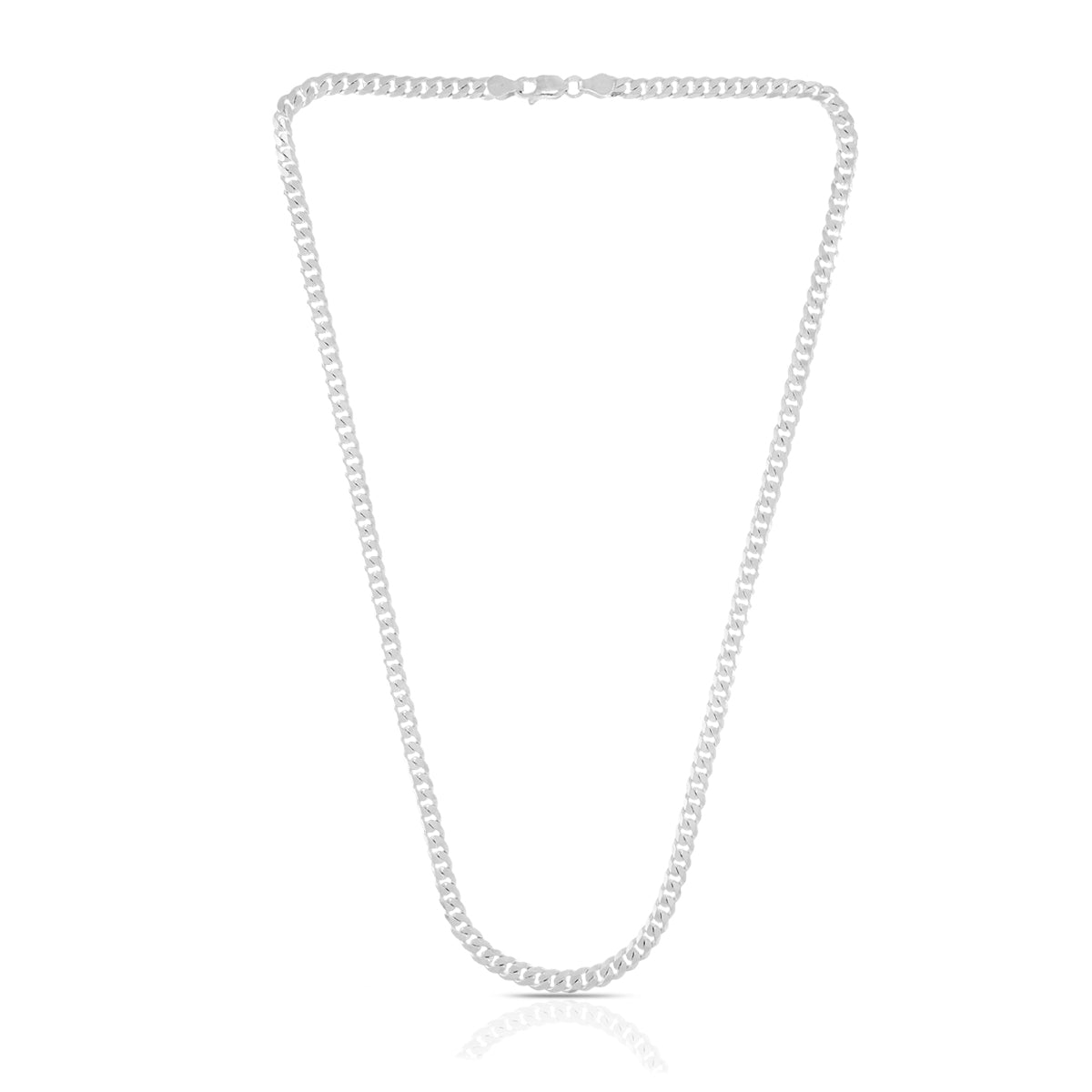 Interlocked Silver Mens Chain