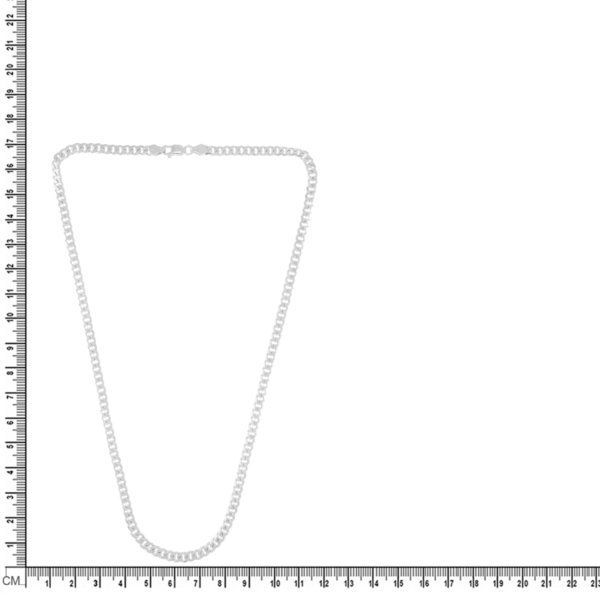 Interlocked Silver Mens Chain