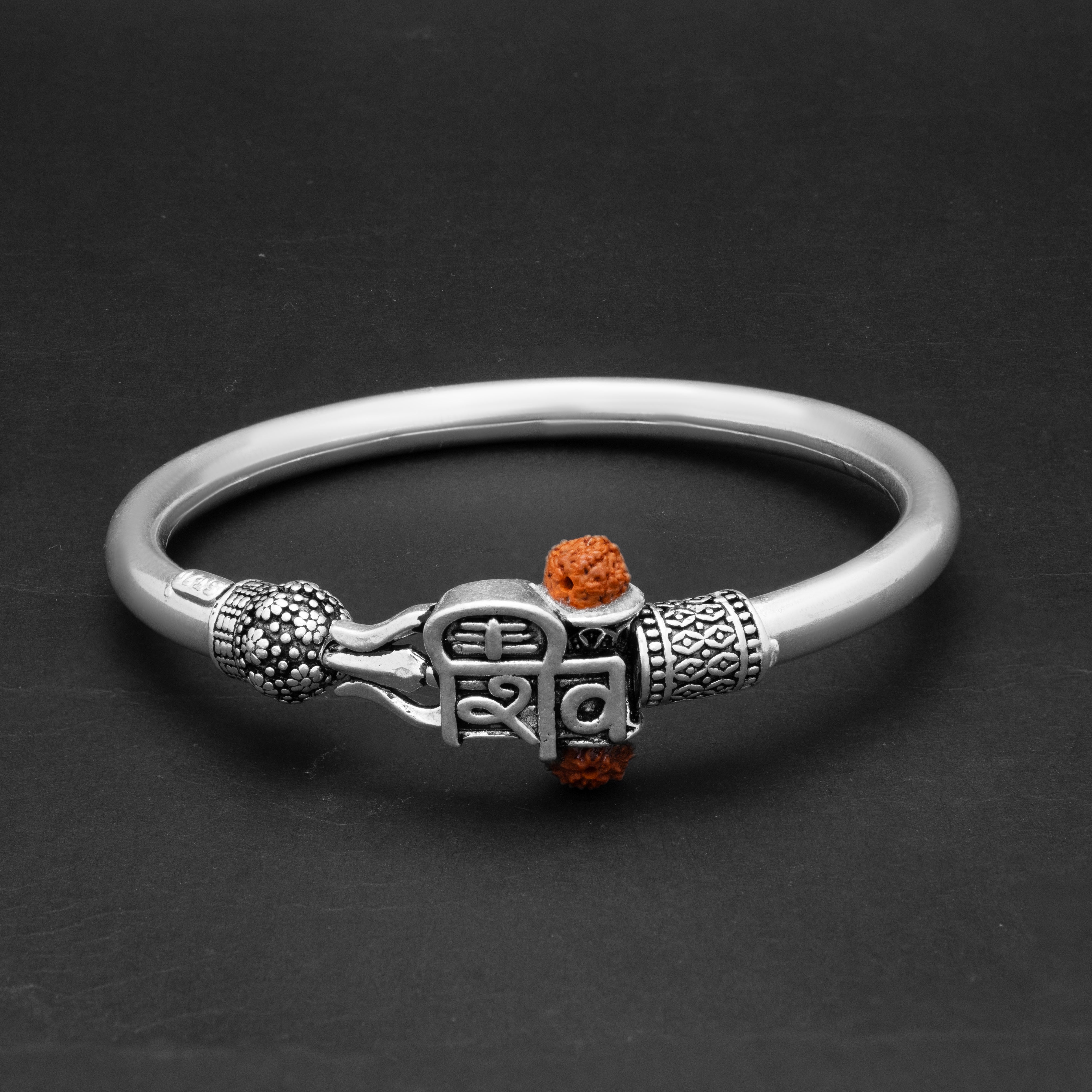 Har Har MahaDev 925 Silver Bracelet for Men