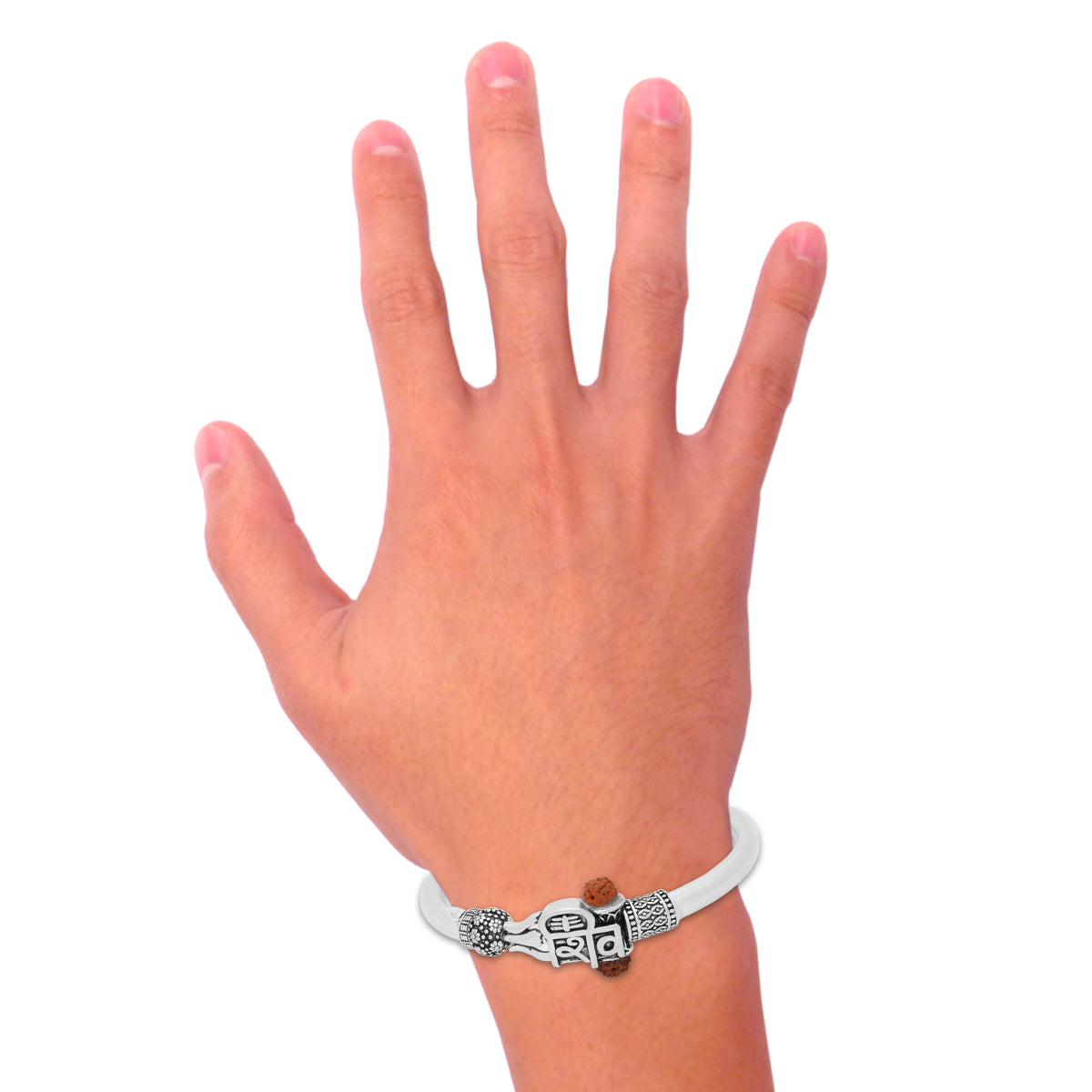 Har Har MahaDev 925 Silver Bracelet for Men