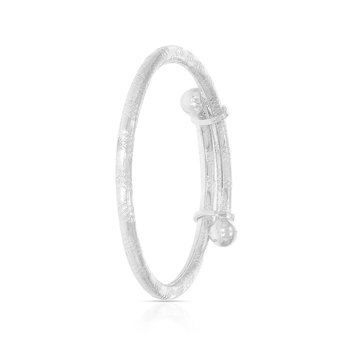 Striking Shine Silver Kadli for Kids