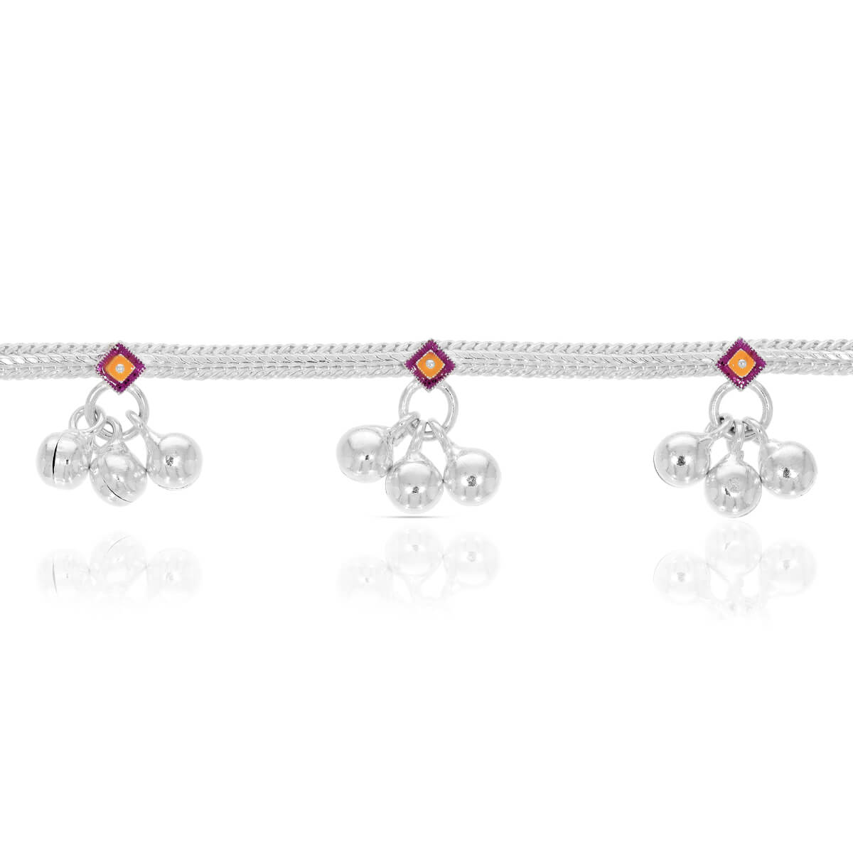 Adorable Bright Silver Anklet for Kids