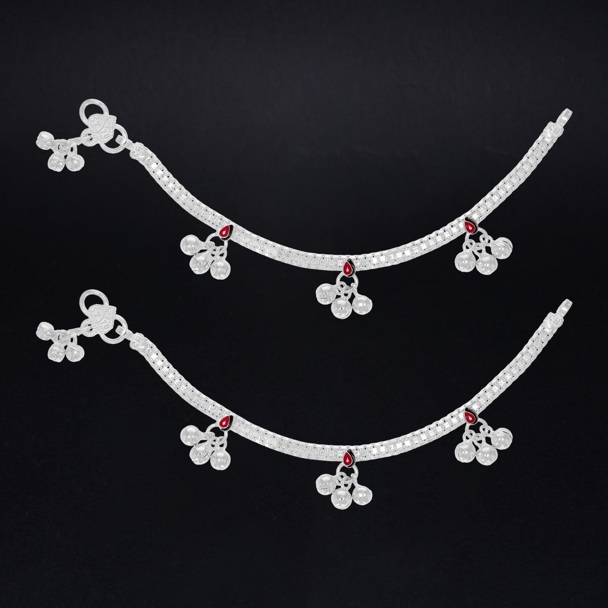 Shimmering Cute Silver Anklet for Kids
