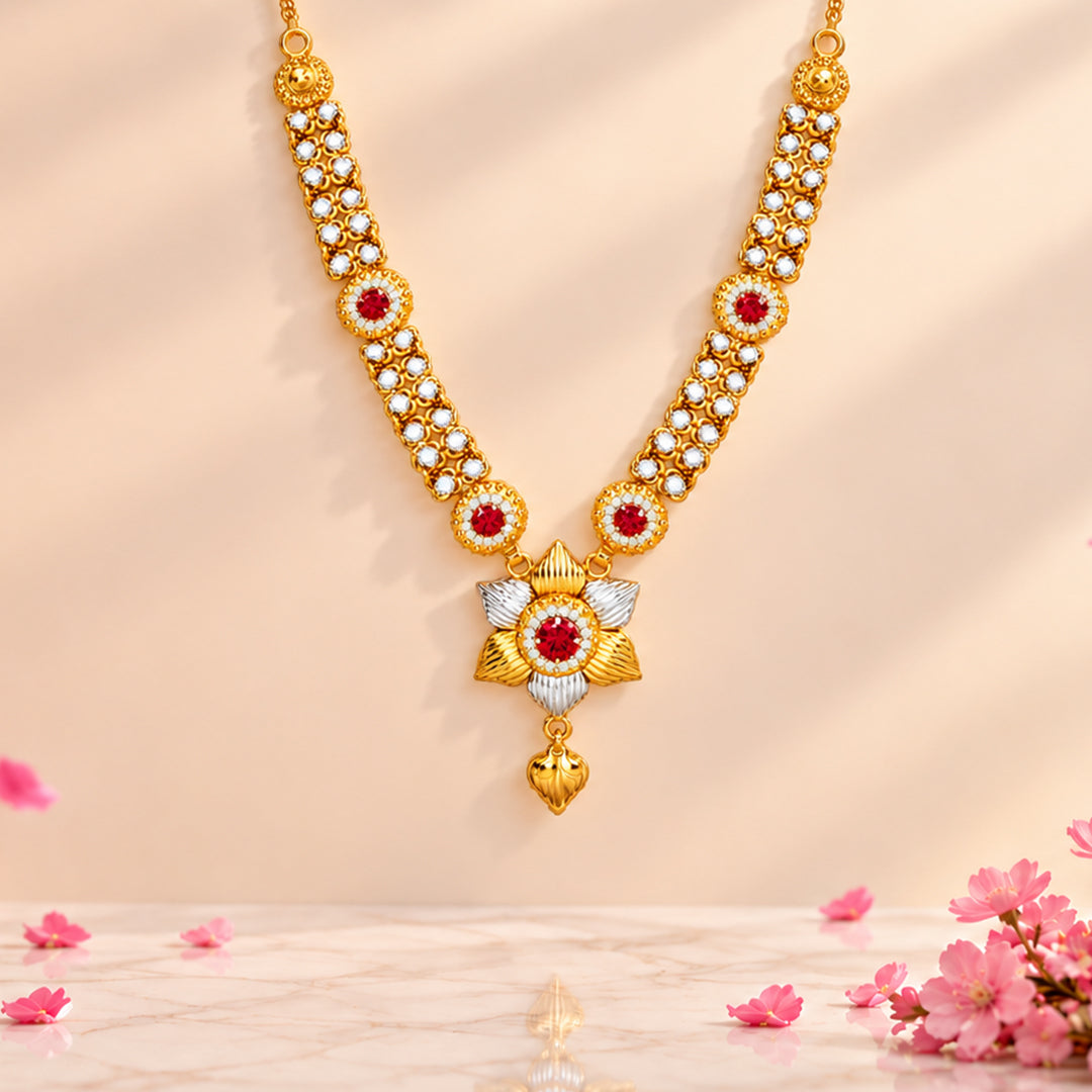 Silver Gold Plated Kanthi Haar For Ganpati