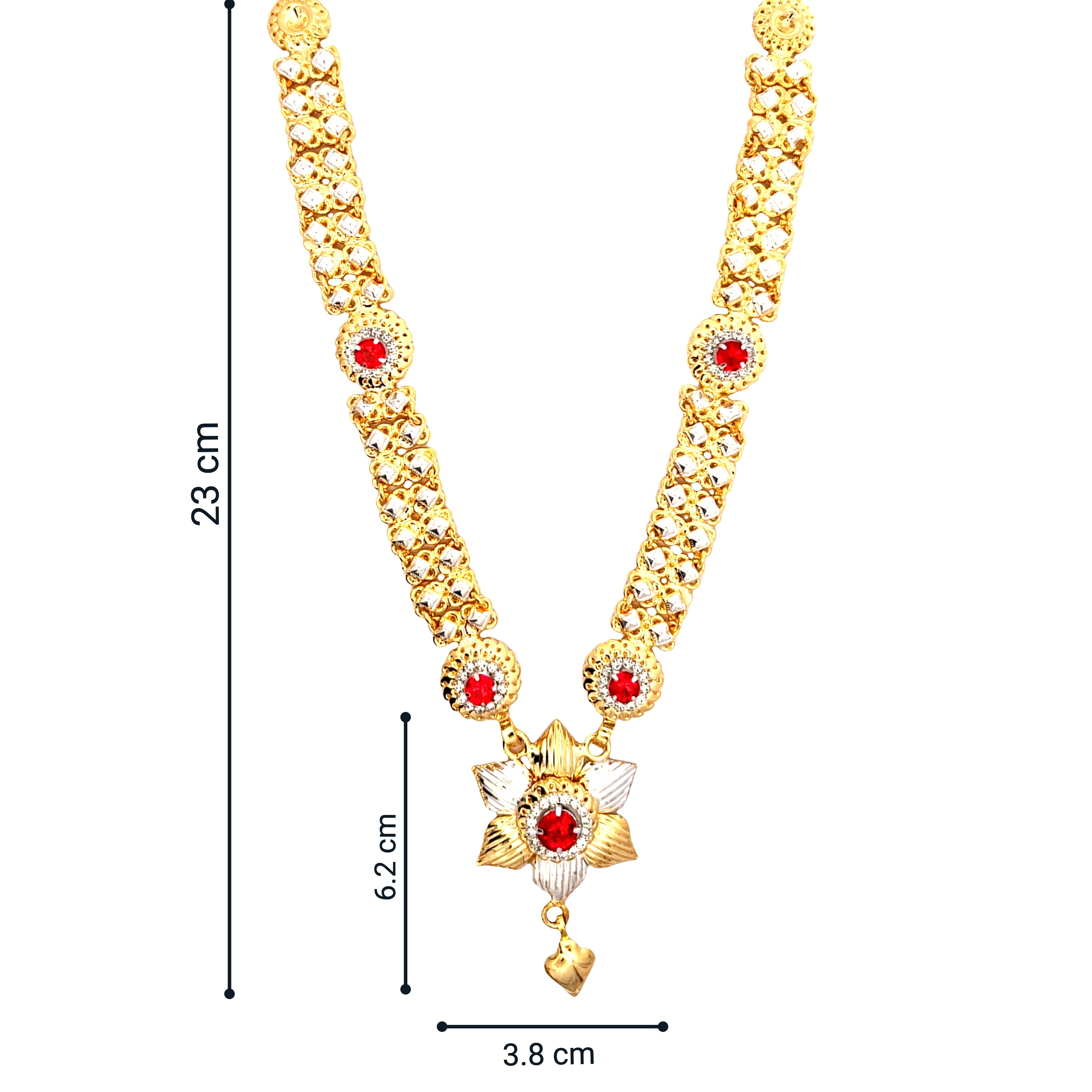 Silver Gold Plated Kanthi Haar For Ganpati