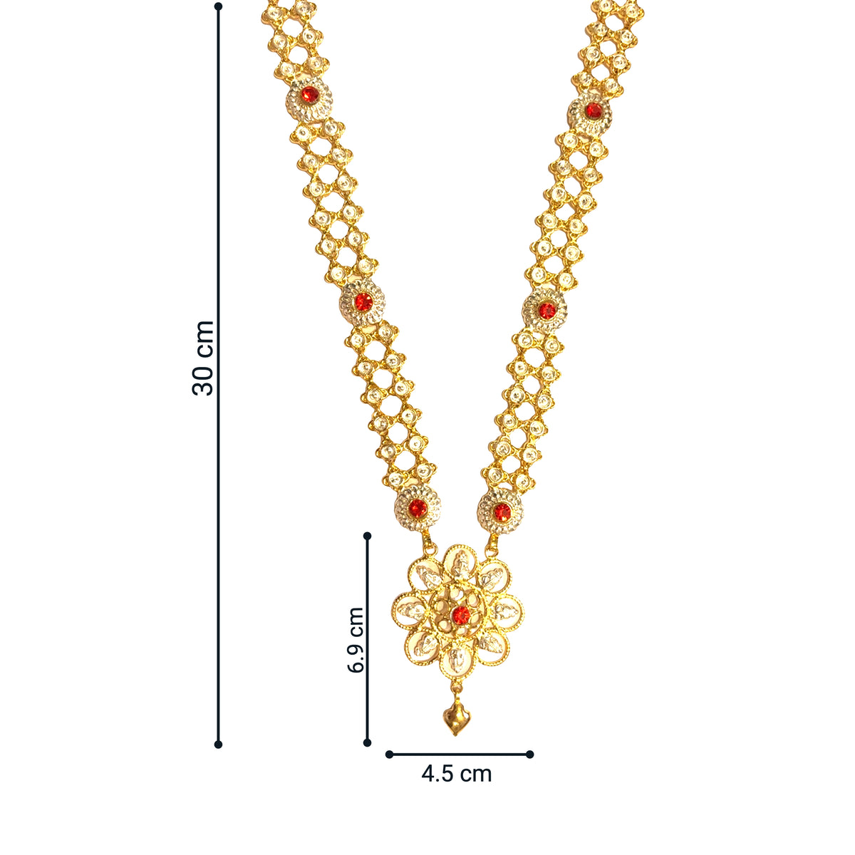 Silver Gold Plated Kanthi Haar For Ganpati