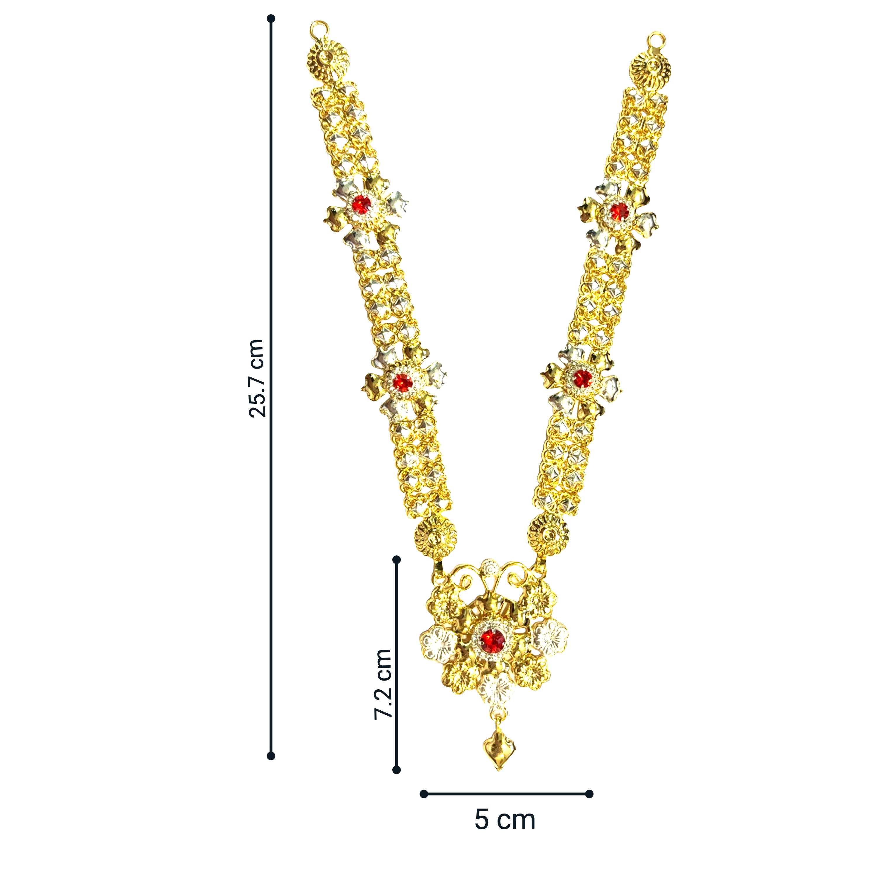 Silver Gold Plated Kanthi Haar For Ganpati