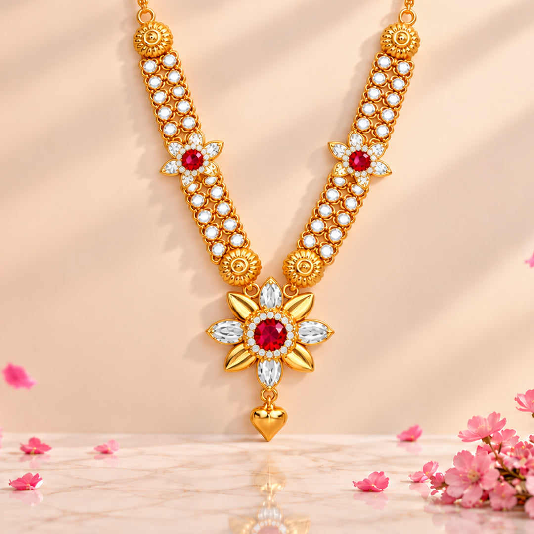 Silver Gold Plated Kanthi Haar For Ganpati