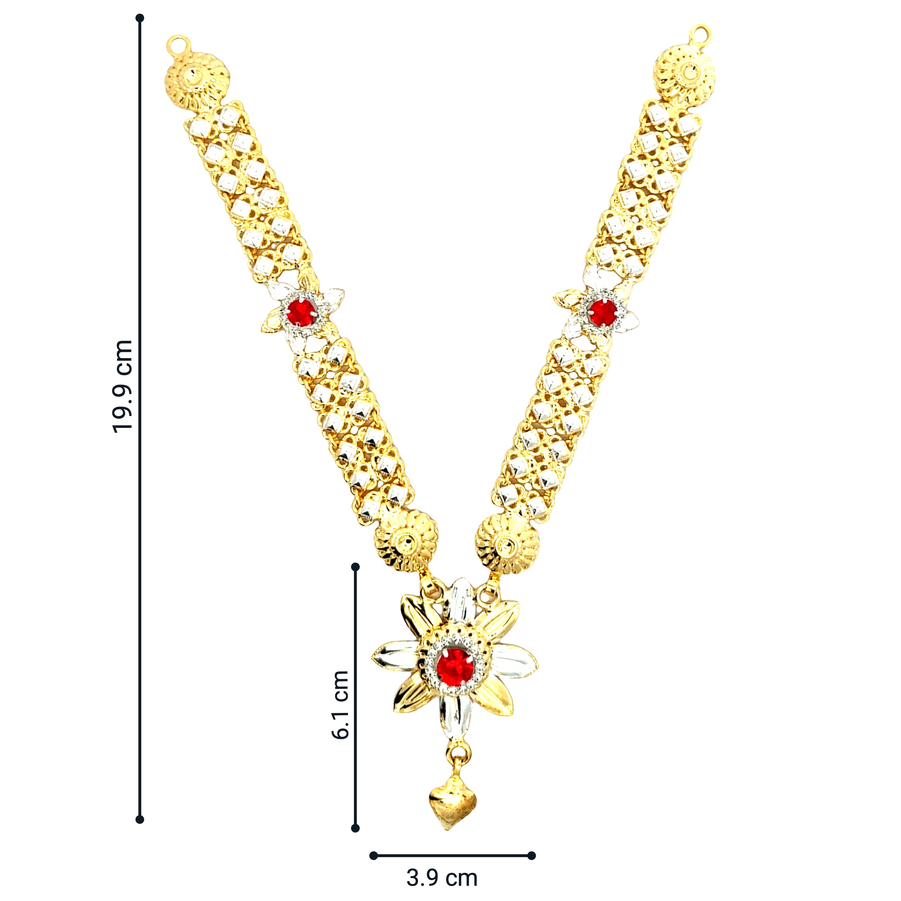 Silver Gold Plated Kanthi Haar For Ganpati