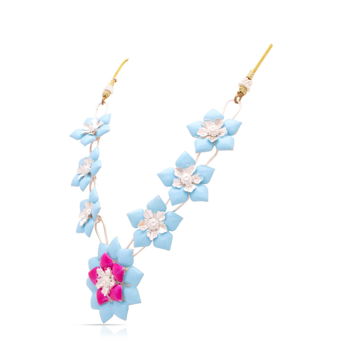 Cyan Grace Silver Flora Kanthi Haar