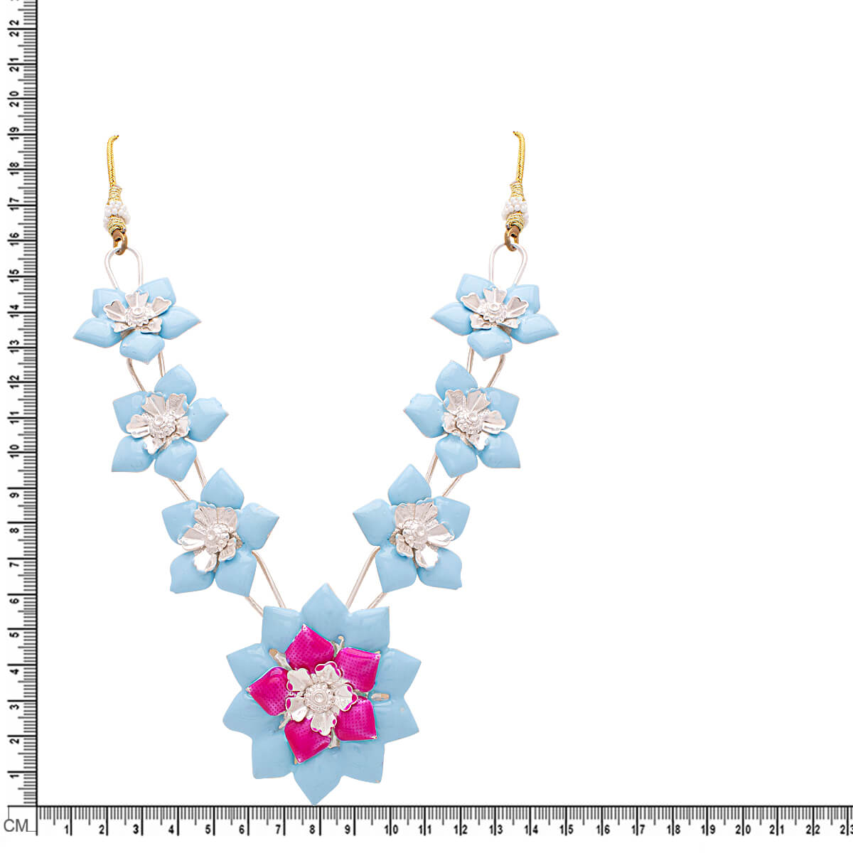 Cyan Grace Silver Flora Kanthi Haar