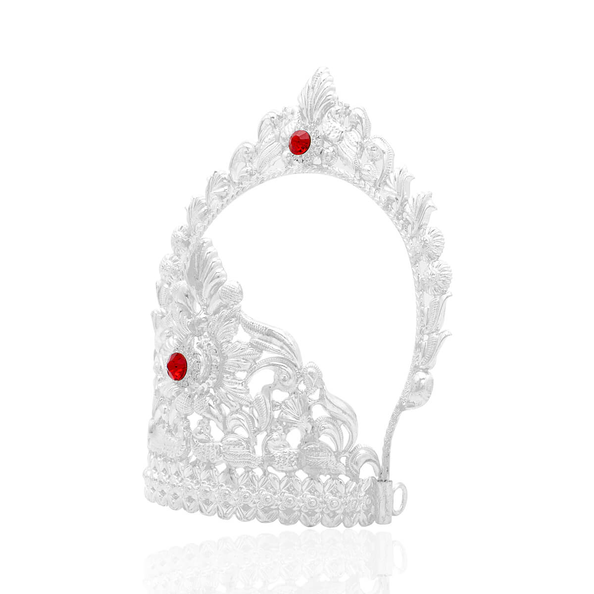 Royal Shimmer Silver Mukut