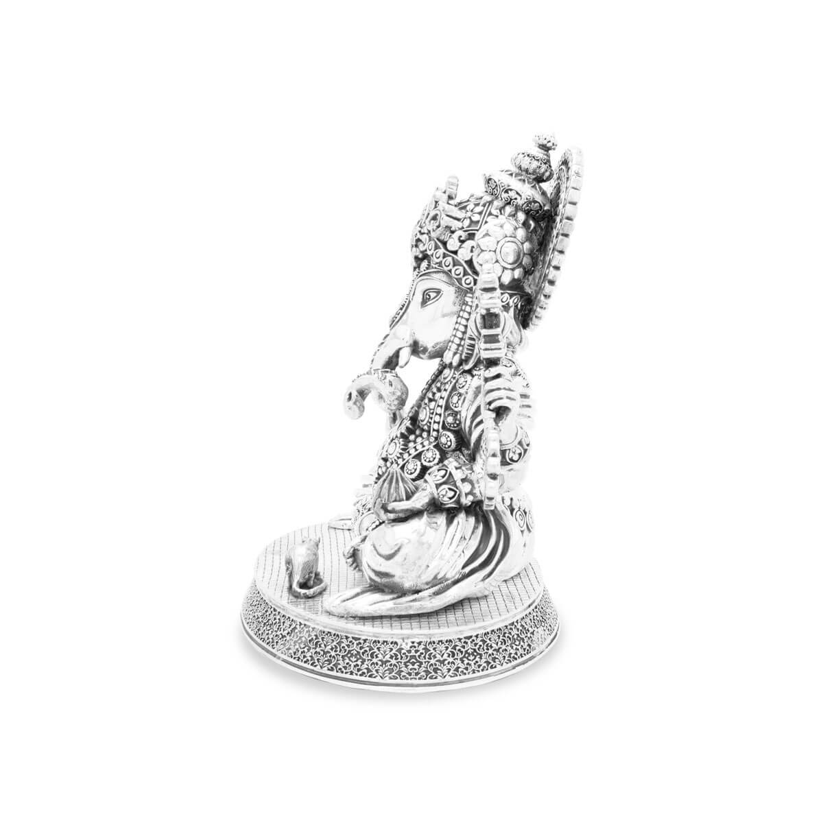Auspicious Shine Silver Ganesh Murti