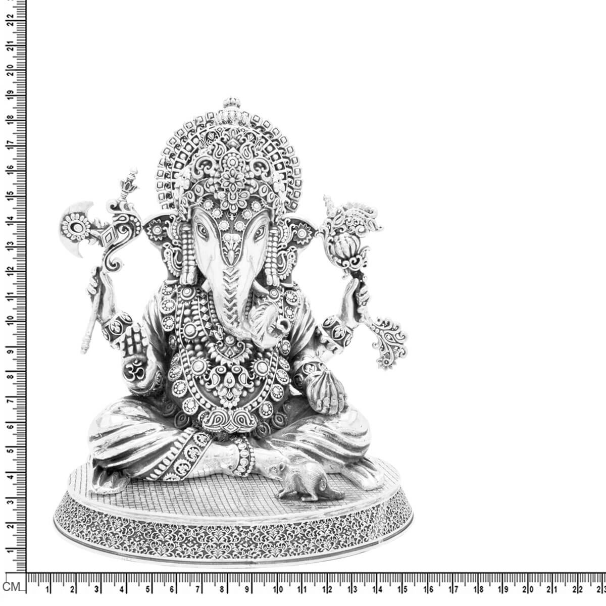 Auspicious Shine Silver Ganesh Murti