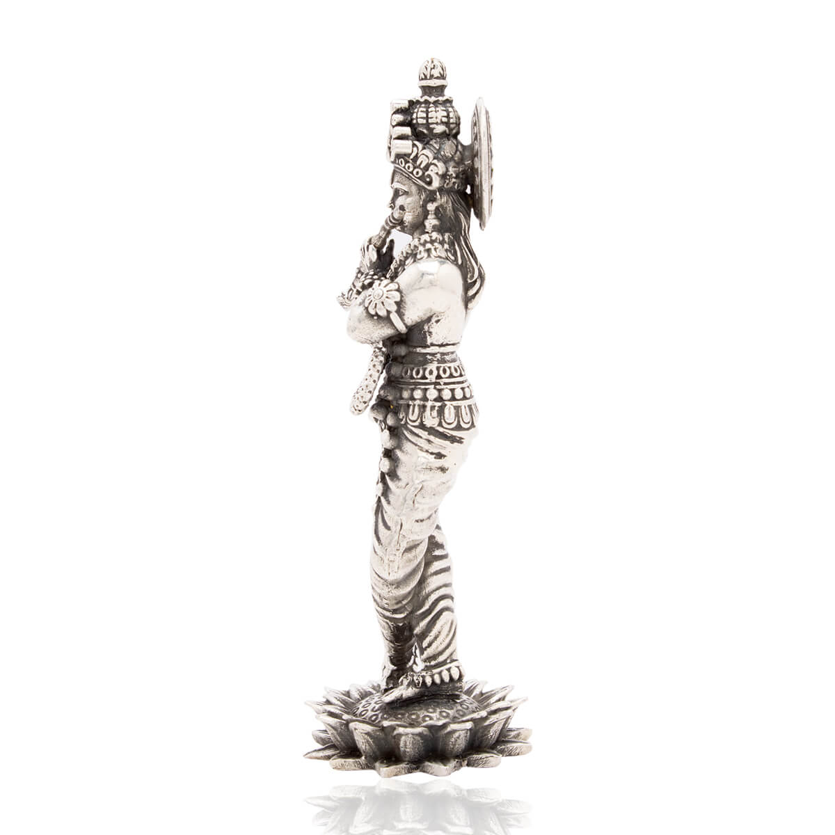 Holy Grace Lord Krishna Silver Idol