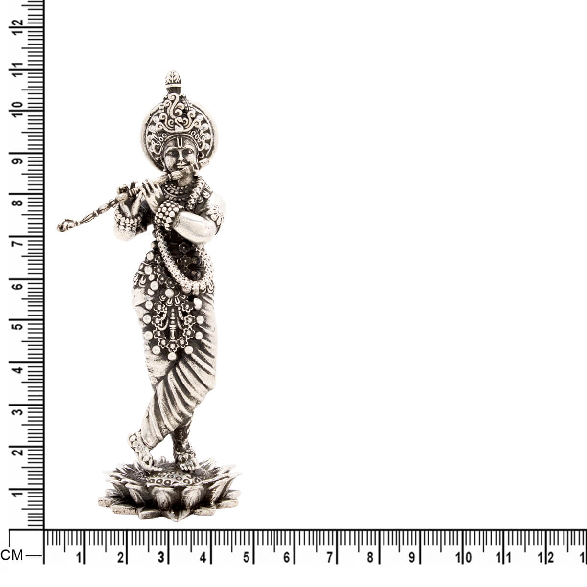 Holy Grace Lord Krishna Silver Idol