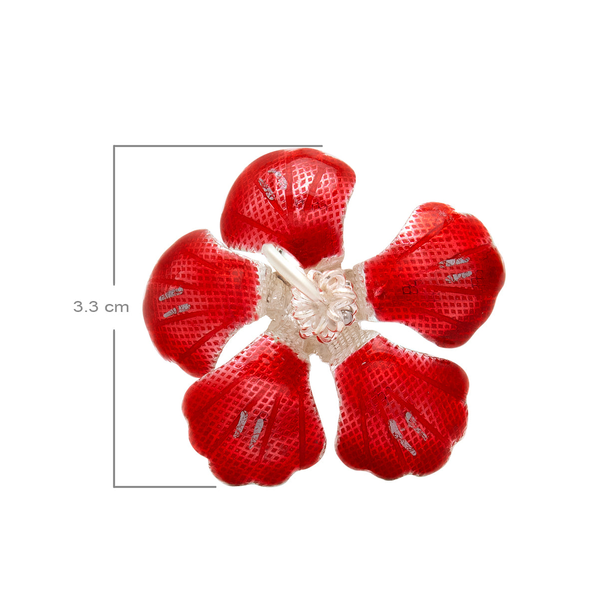 Scarlet Glow Silver Jaswand Flower