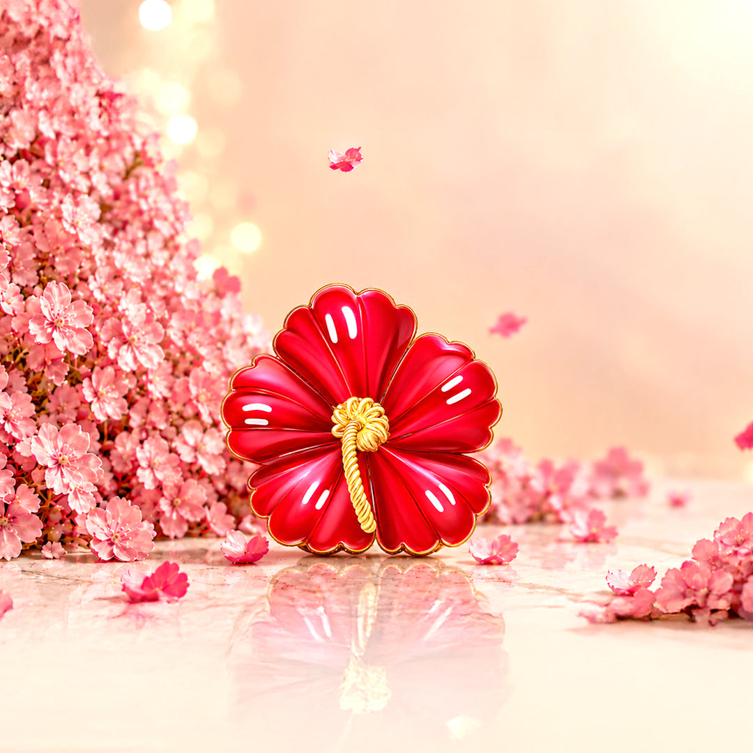 Ruby Grace Silver Jaswand Flower