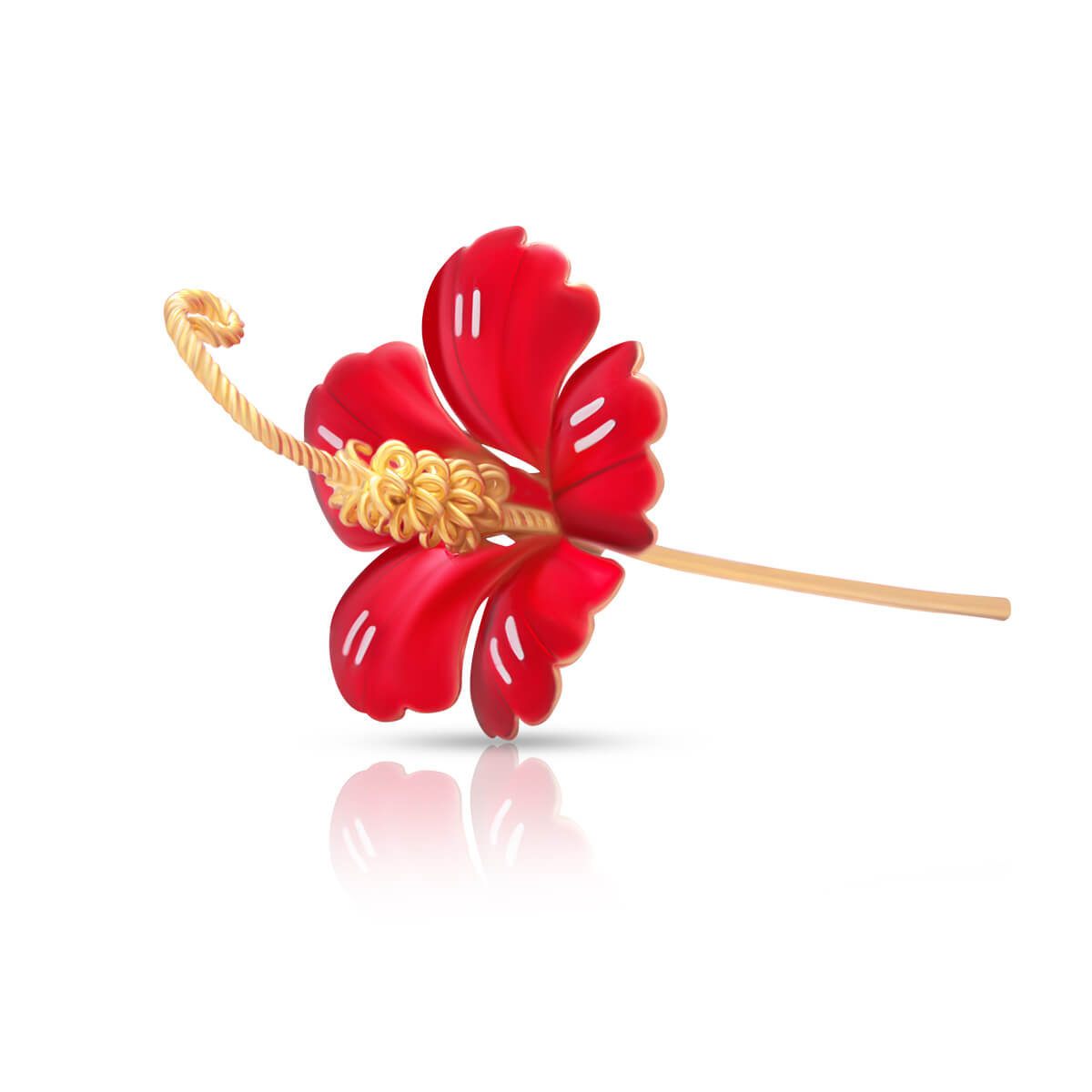 Ruby Grace Silver Jaswand Flower