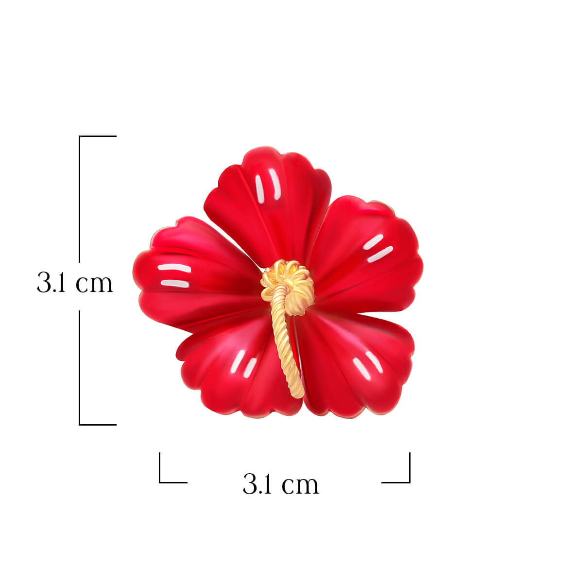Ruby Grace Silver Jaswand Flower