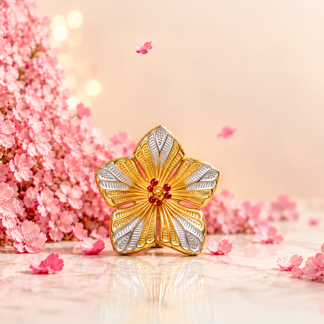 Luxurious Shine Silver Jaswand Flower