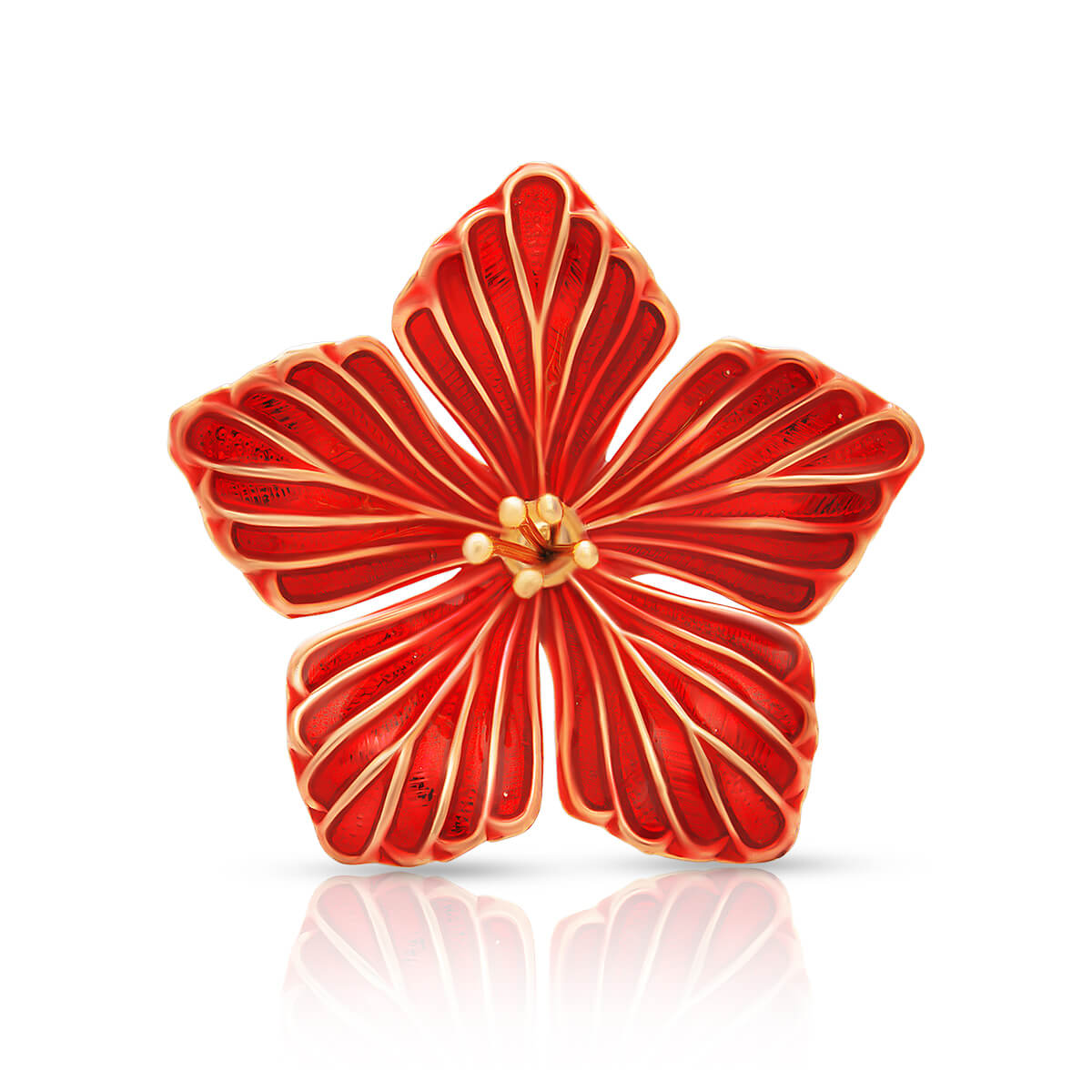 Ruby Glow Silver Jaswand Flower