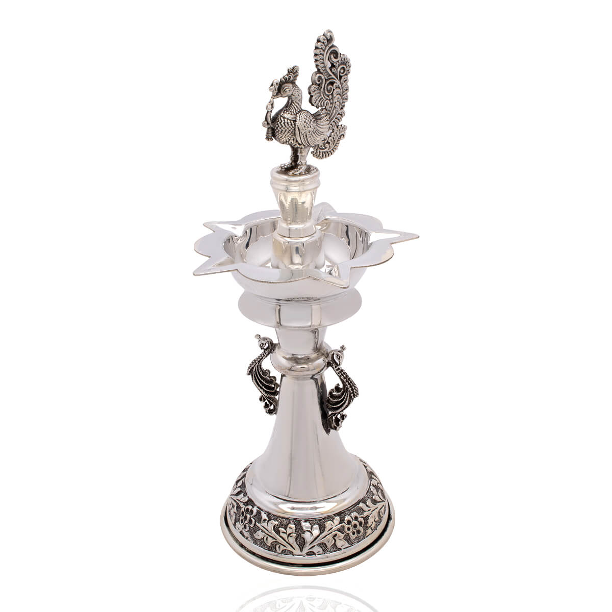 Marvelous Peacock Grace Silver Samai