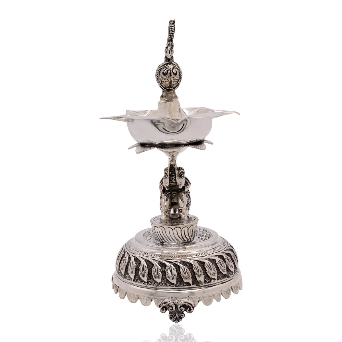 Mesmeric Peacock Elegance Silver Samai