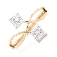 Classy Style 9K Women Lab Grown Diamond Ring