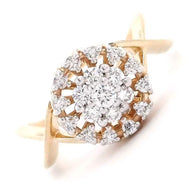 Dazzling Bloom 9K Women Lab Grown Diamond Ring