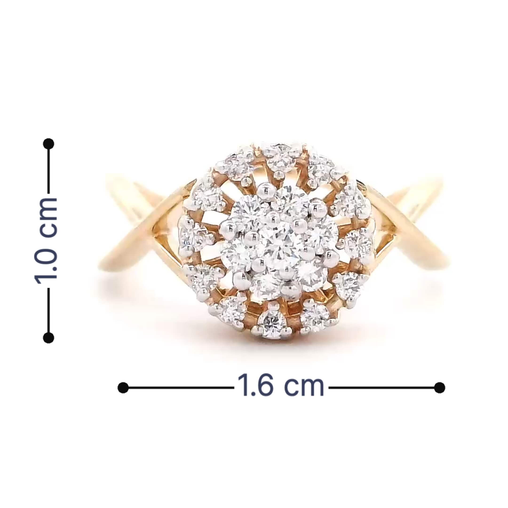 Dazzling Bloom 9K Women Lab Grown Diamond Ring