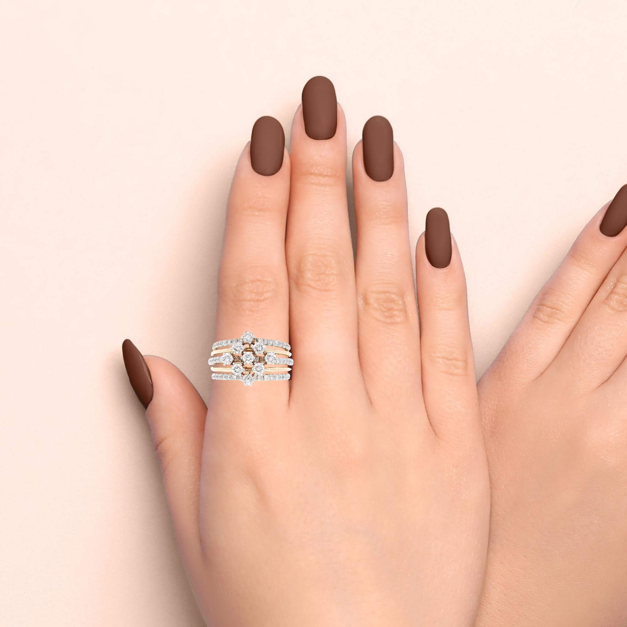 Celestial Shine 9K Women Lab Grown Diamond Ring