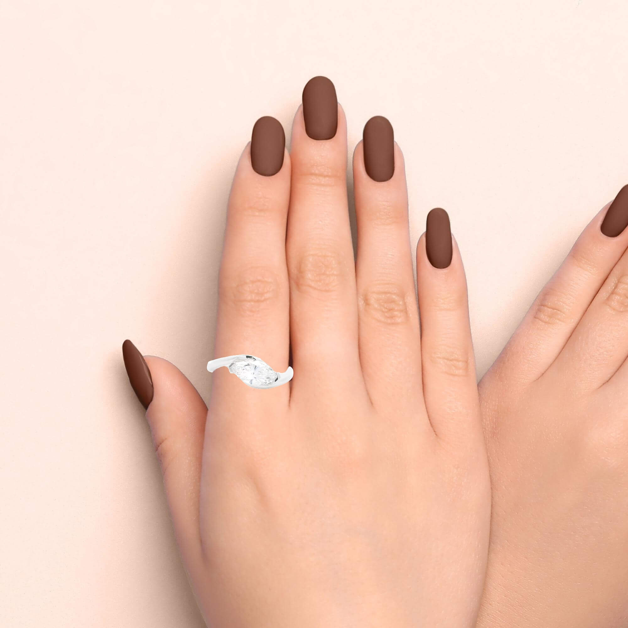 Enticing Shine 9K Women Lab Grown Diamond Ring