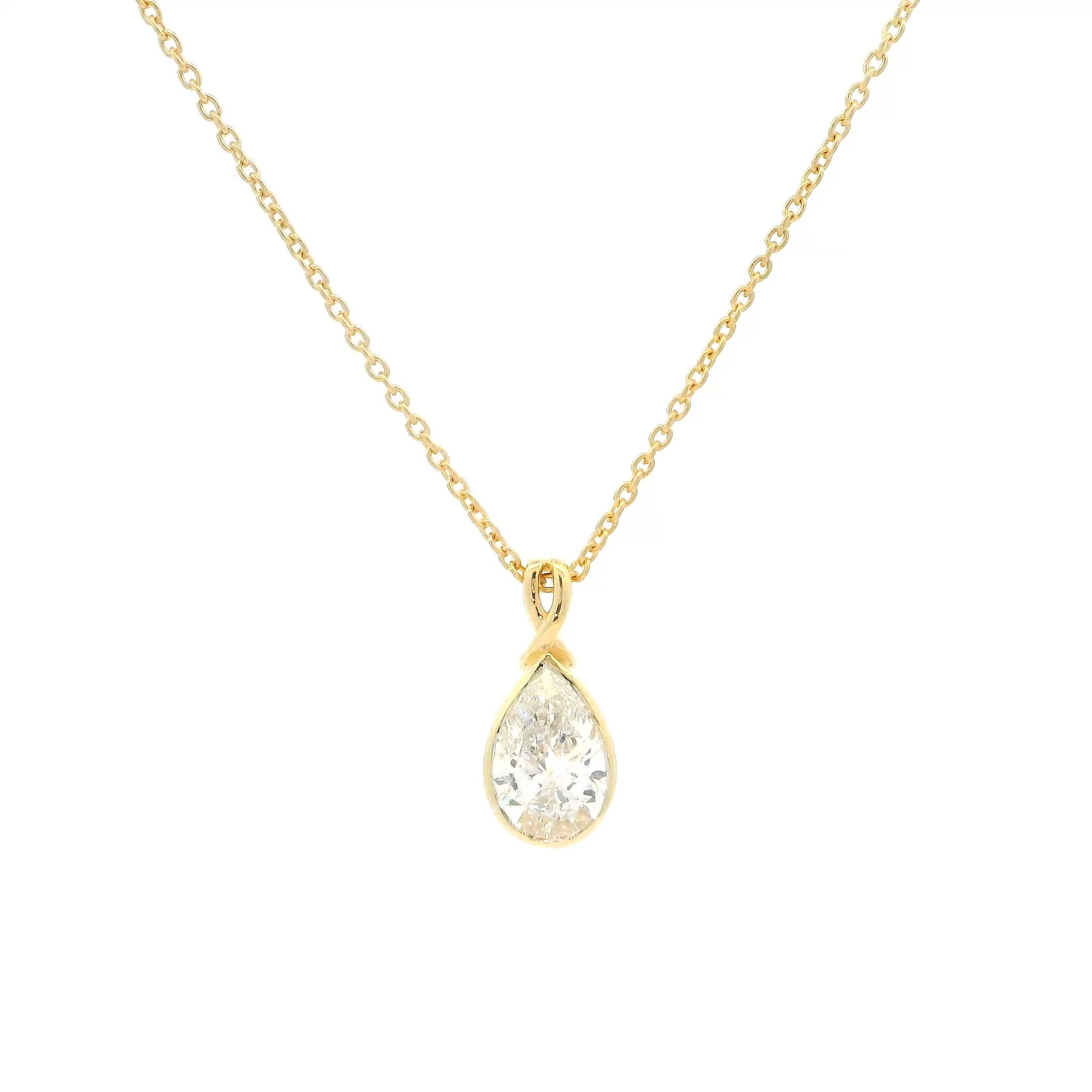 Glorious Shimmer 14K Lab Grown Diamond Pendant