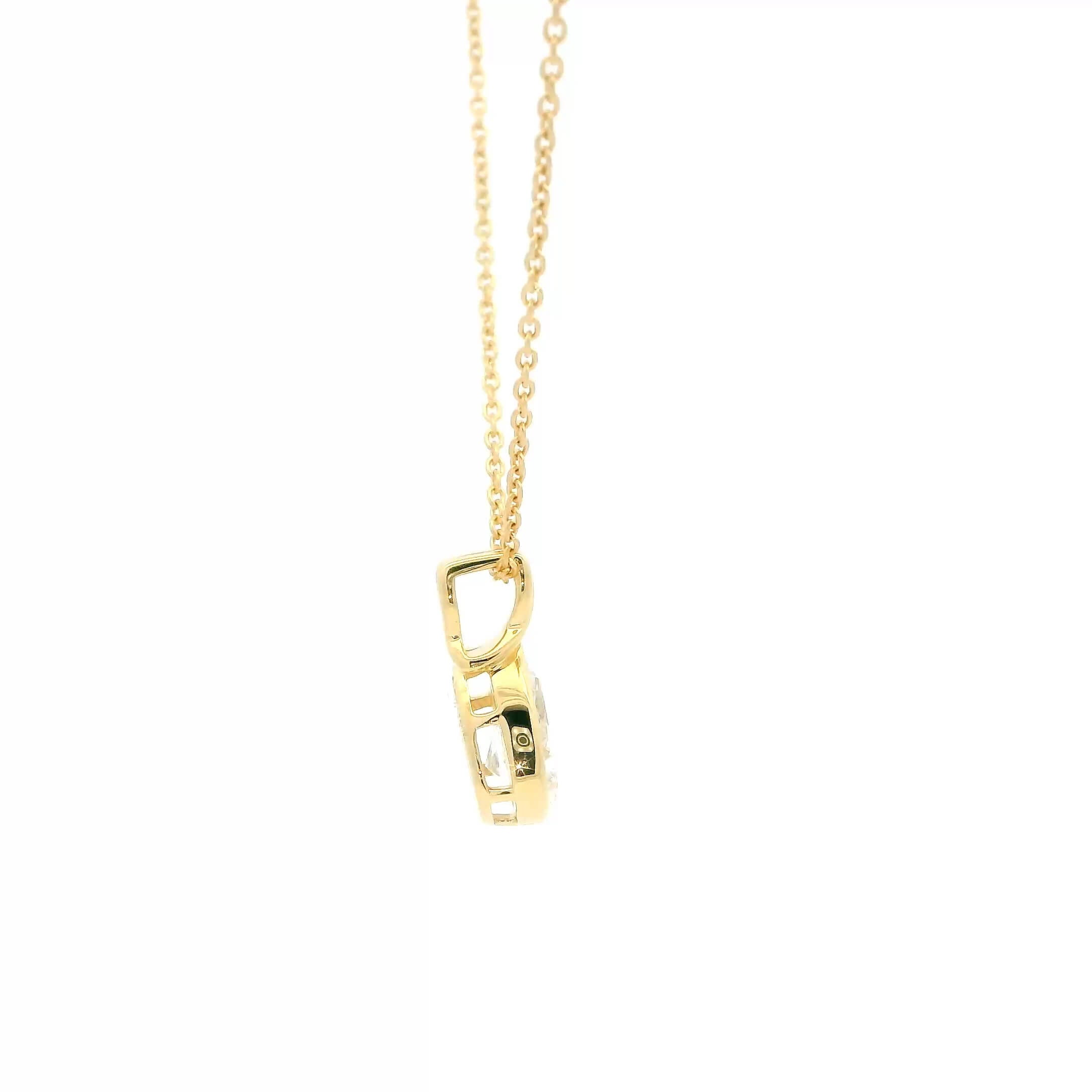 Glorious Shimmer 14K Lab Grown Diamond Pendant