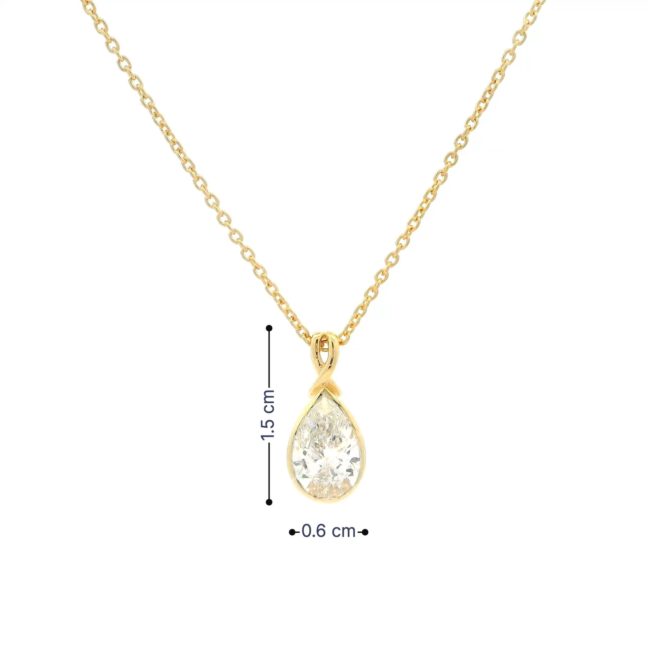 Glorious Shimmer 14K Lab Grown Diamond Pendant