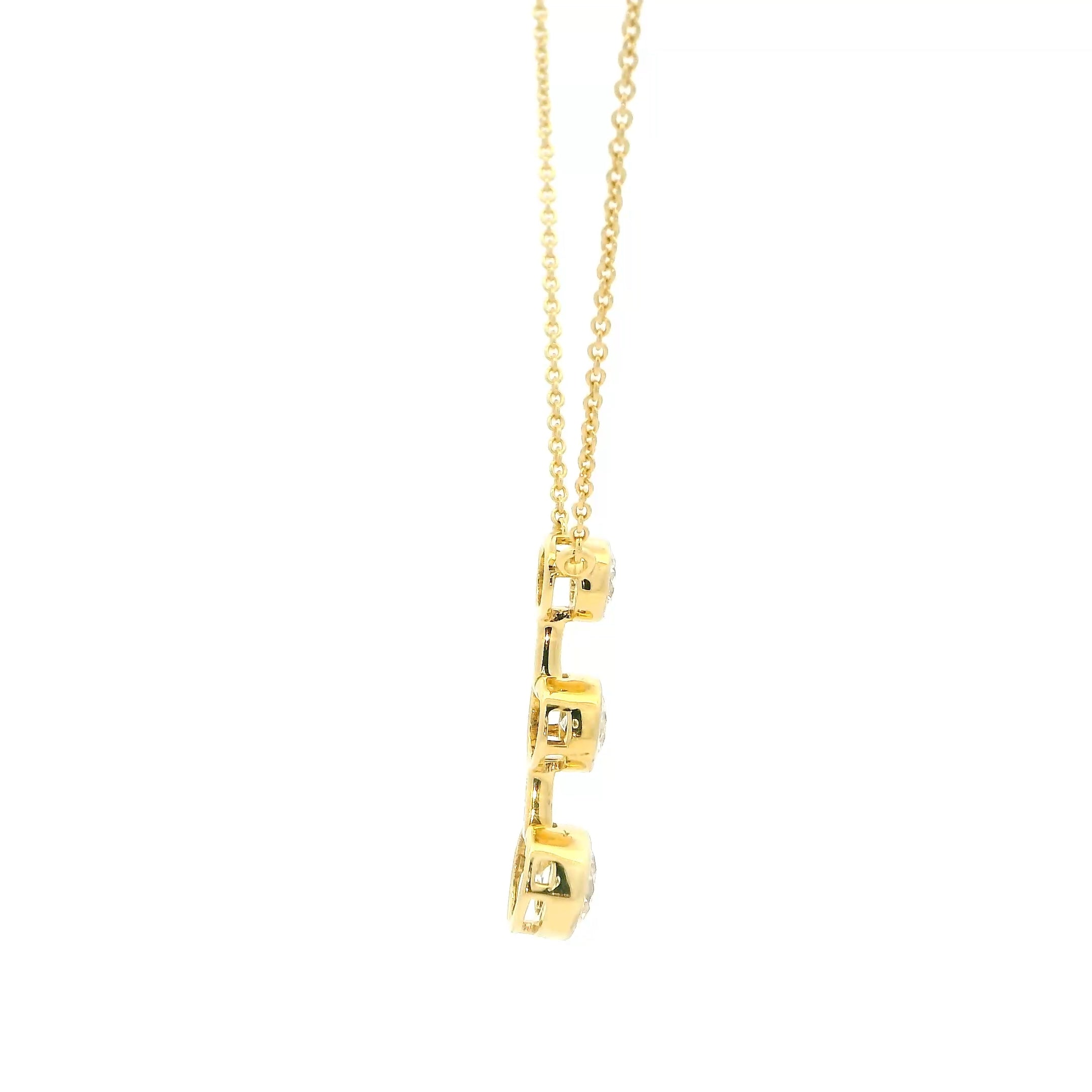 Exquisite Dazzle 9K Lab Grown Diamond Pendant