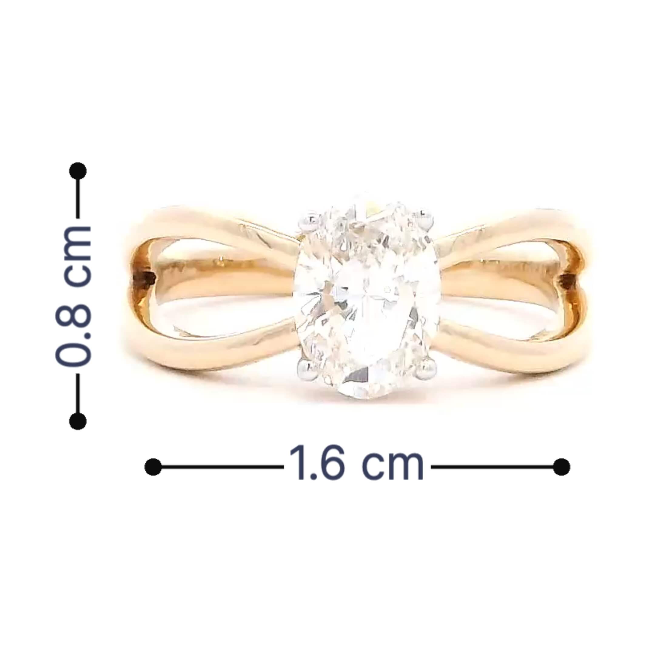 Simply Glorious 9K Women Lab Grown Diamond Ring