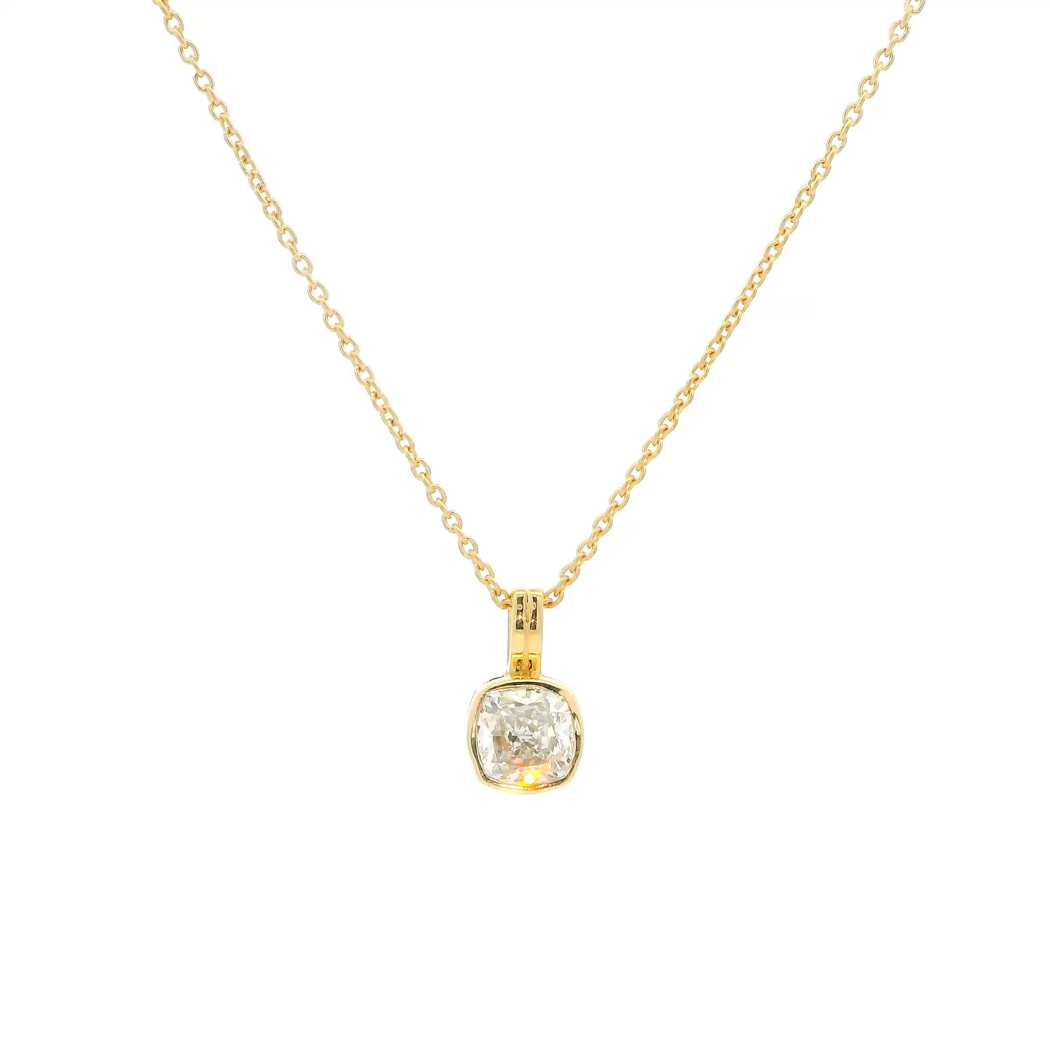 Modern Shimmer 14K Lab Grown Diamond Pendant