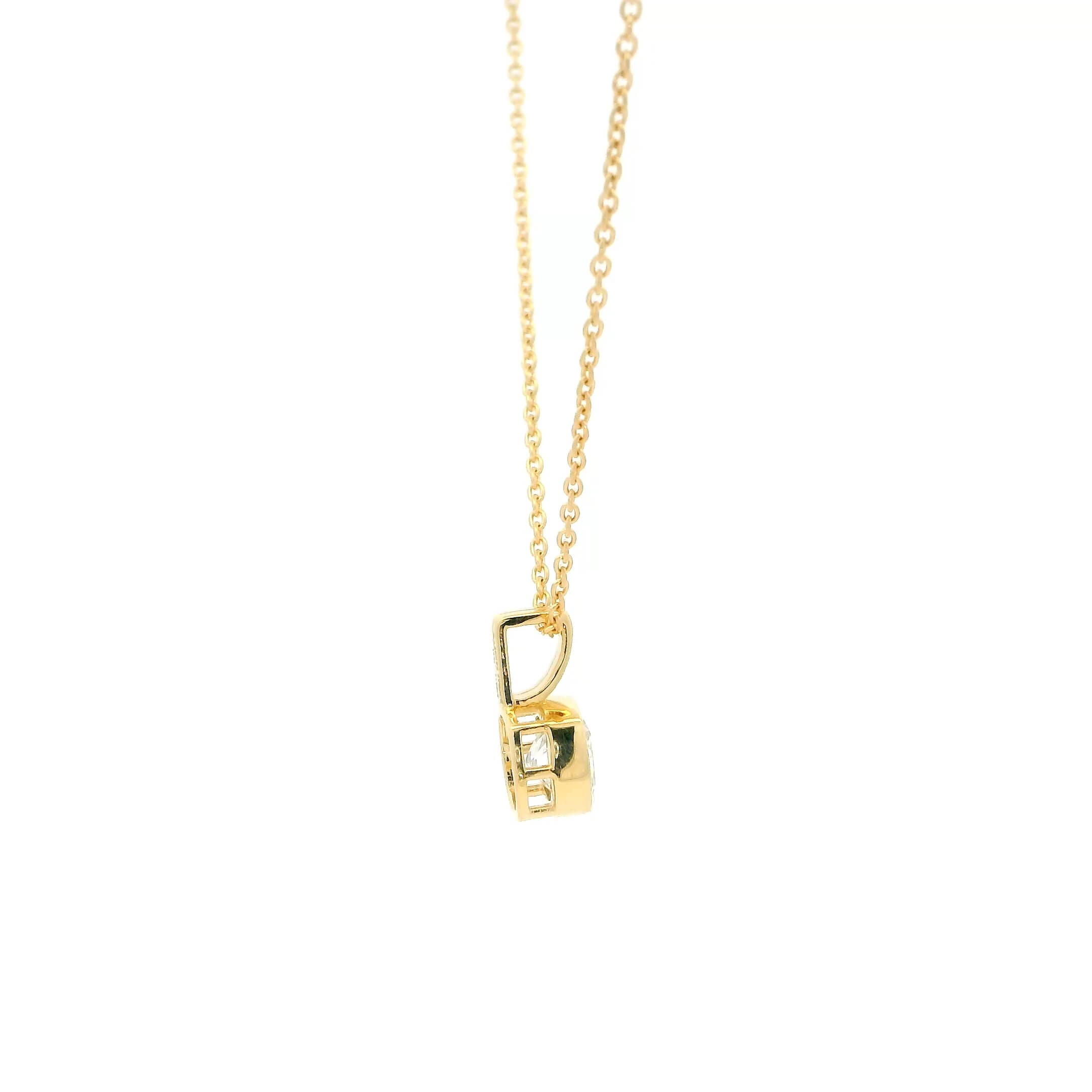 Modern Shimmer 14K Lab Grown Diamond Pendant