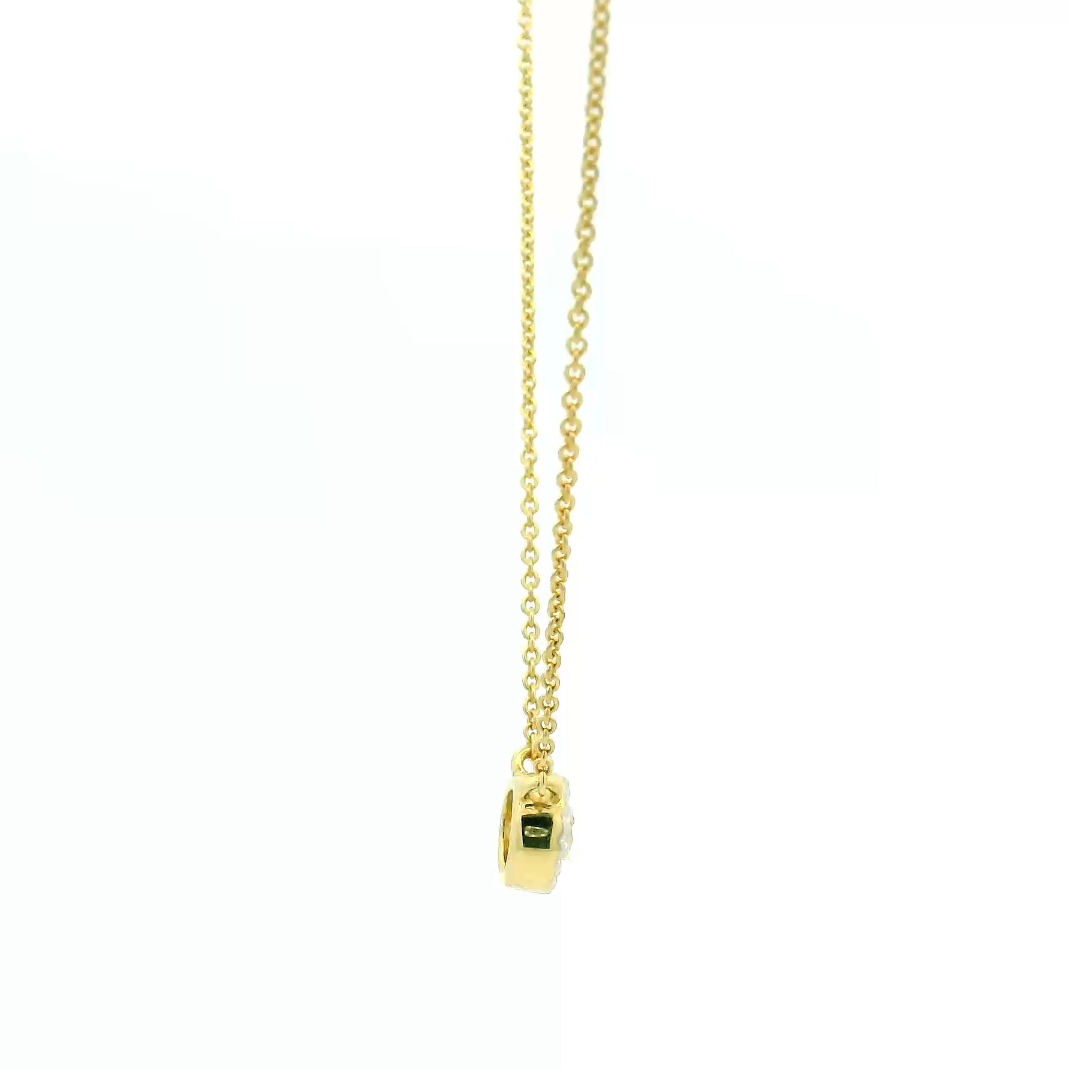 Minimalist Charm 9K Lab Grown Diamond Pendant