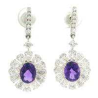 Lab Grown Diamond Colorstone Earrings