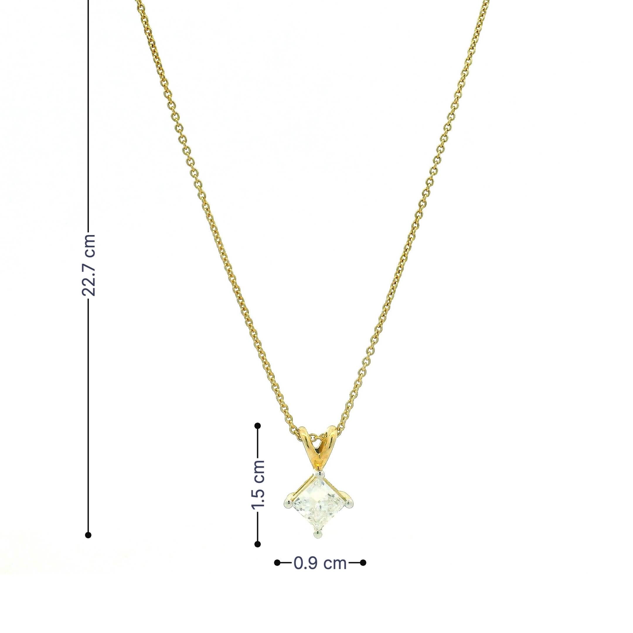 9K Lab Grown Diamond Pendant