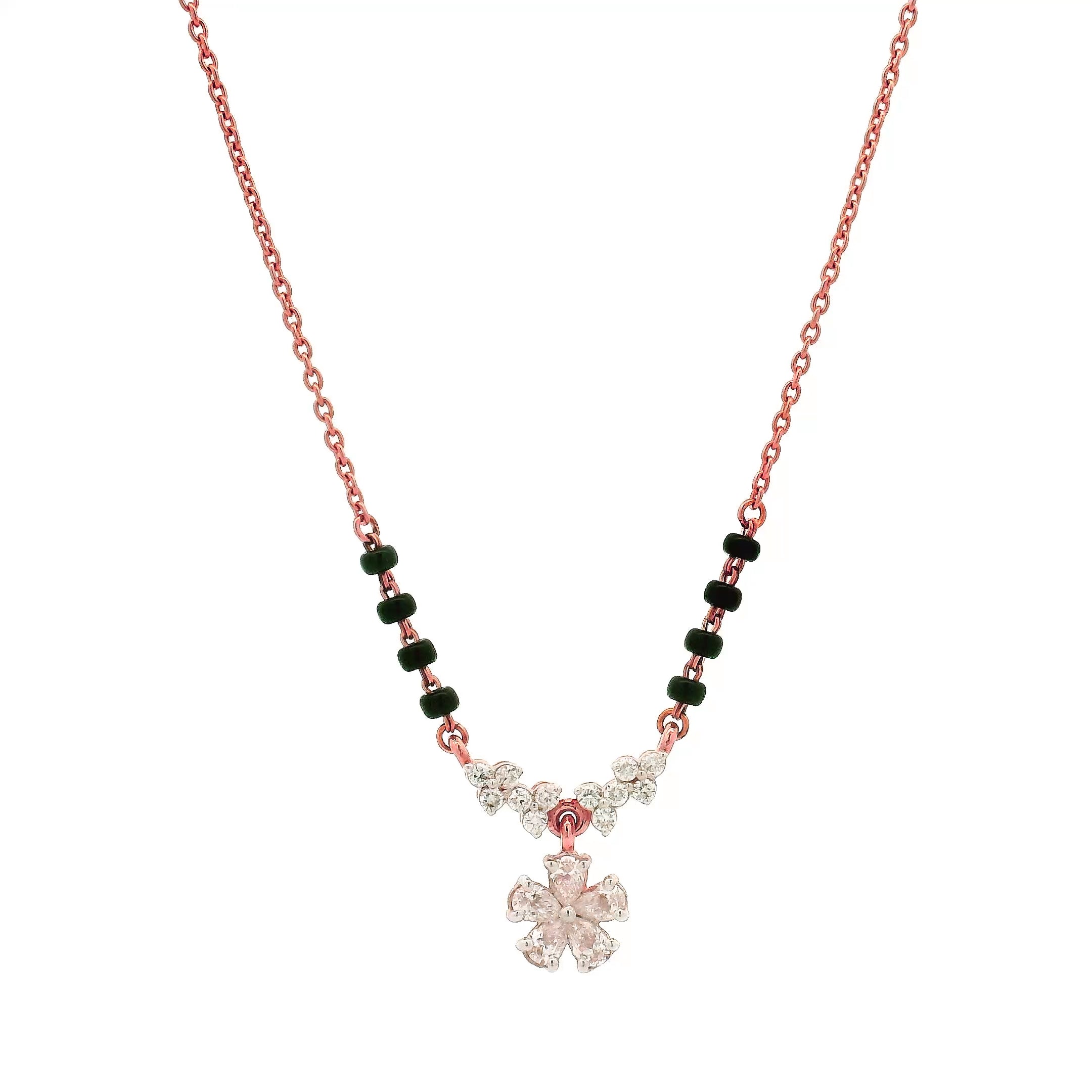 14K Lab Grown Diamond Mangalsutra