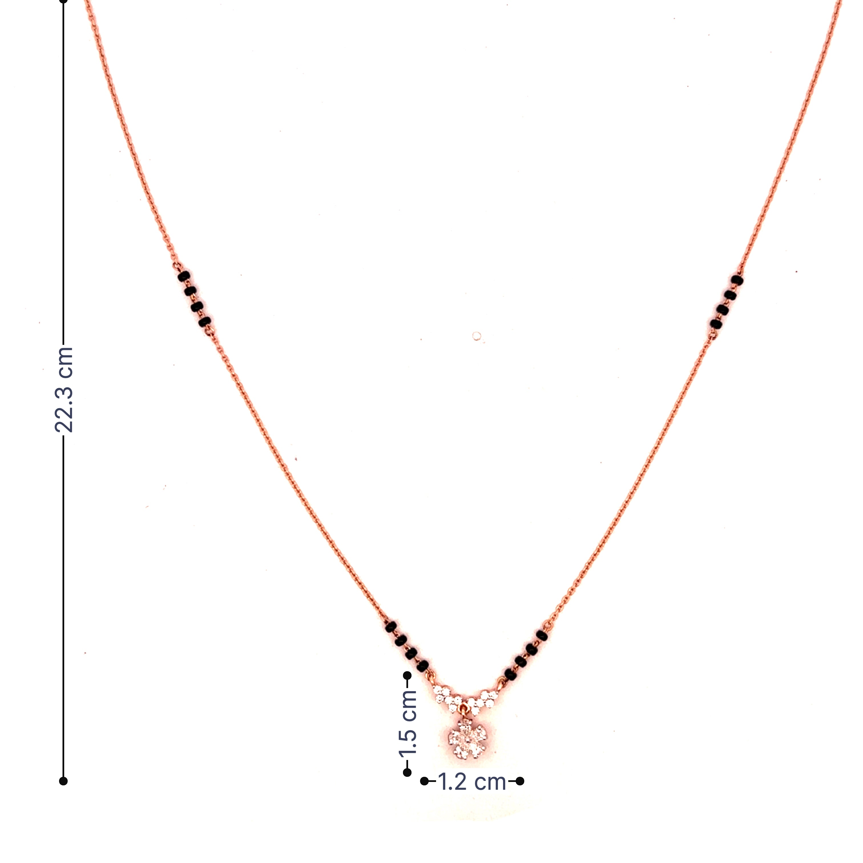 14K Lab Grown Diamond Mangalsutra