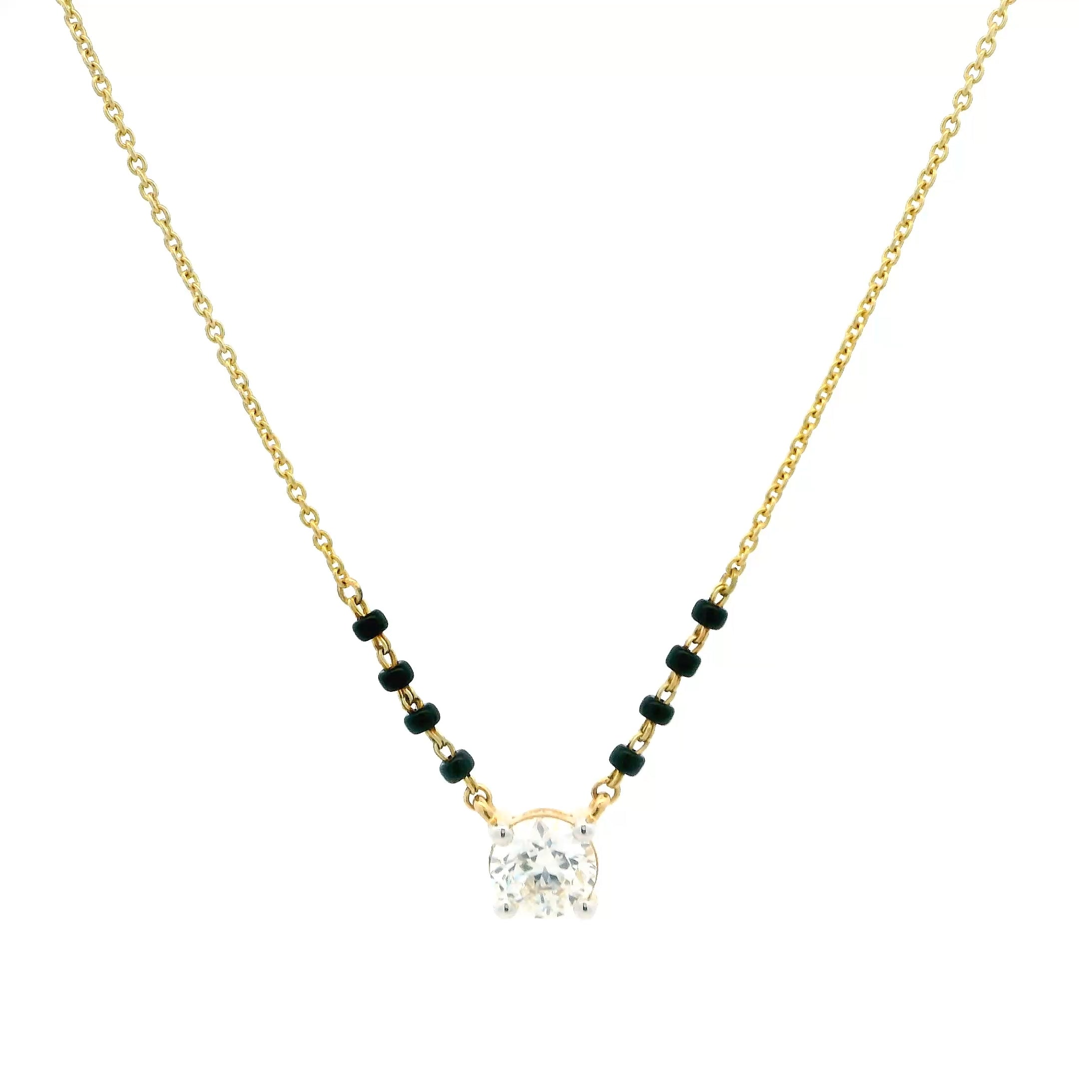14K Lab Grown Diamond Mangalsutra