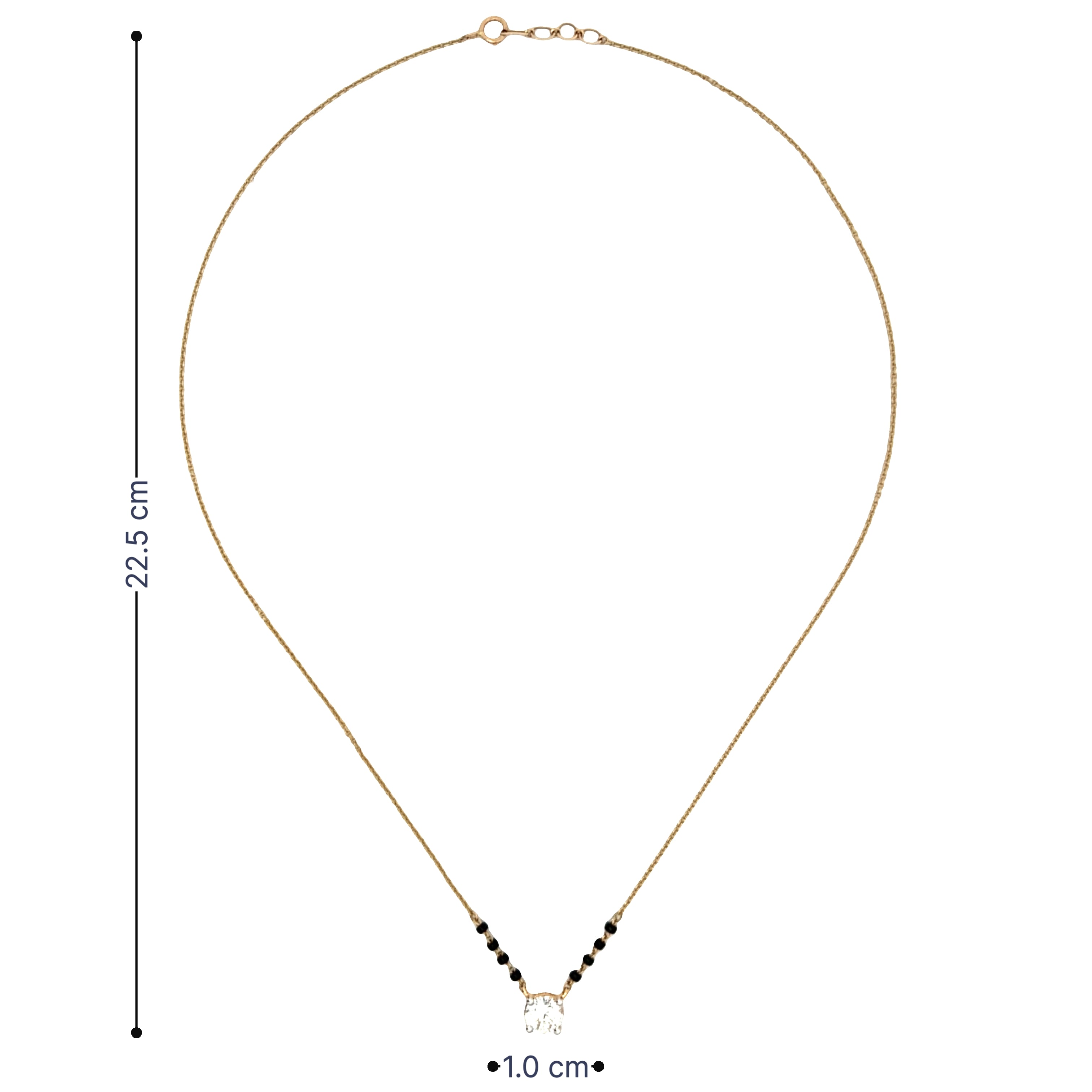 14K Lab Grown Diamond Mangalsutra