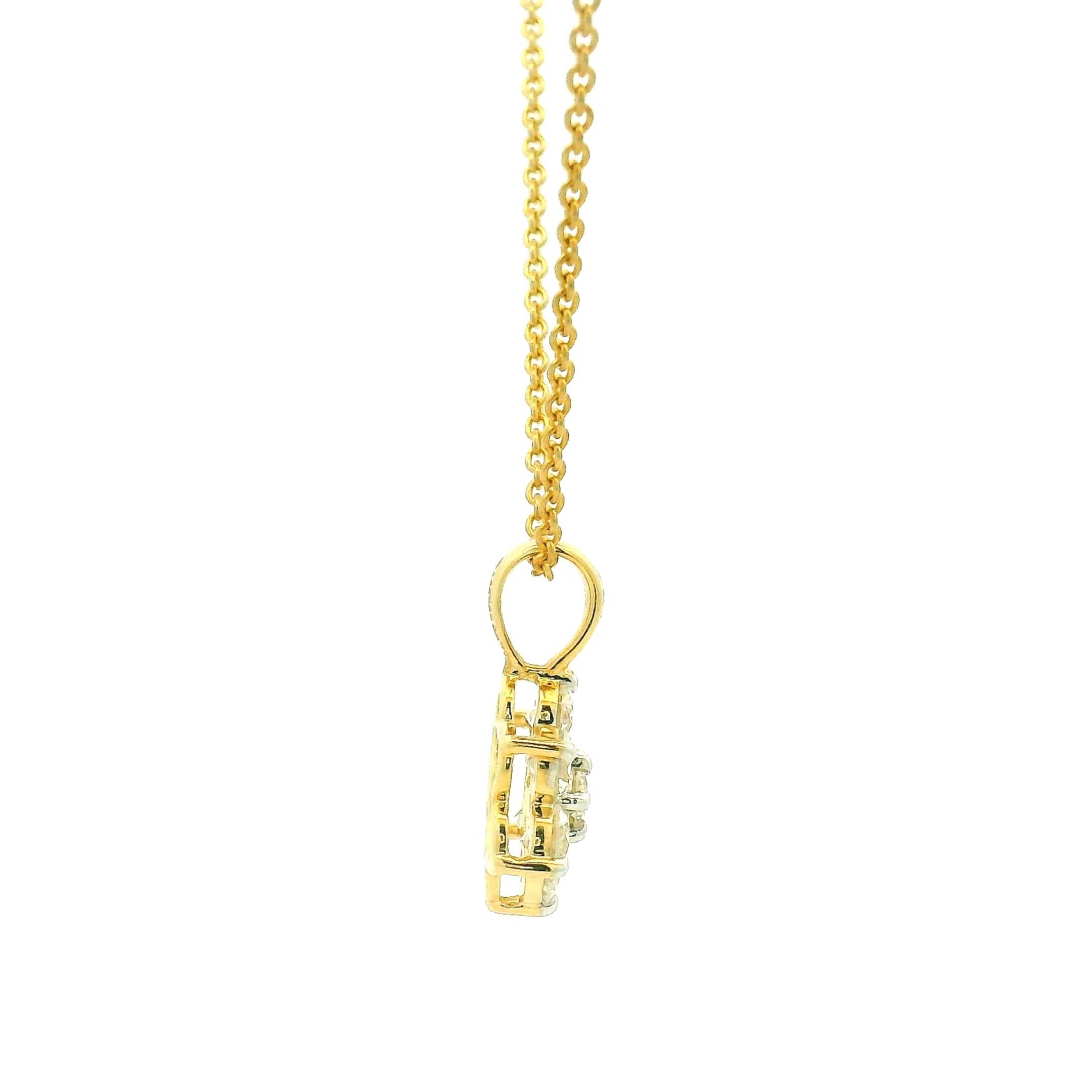 14K Lab Grown Diamond Pendant